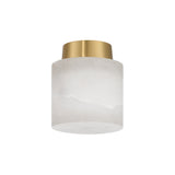 Clark Extra Small Flush Mount 6", Aged Brass and Alabaster