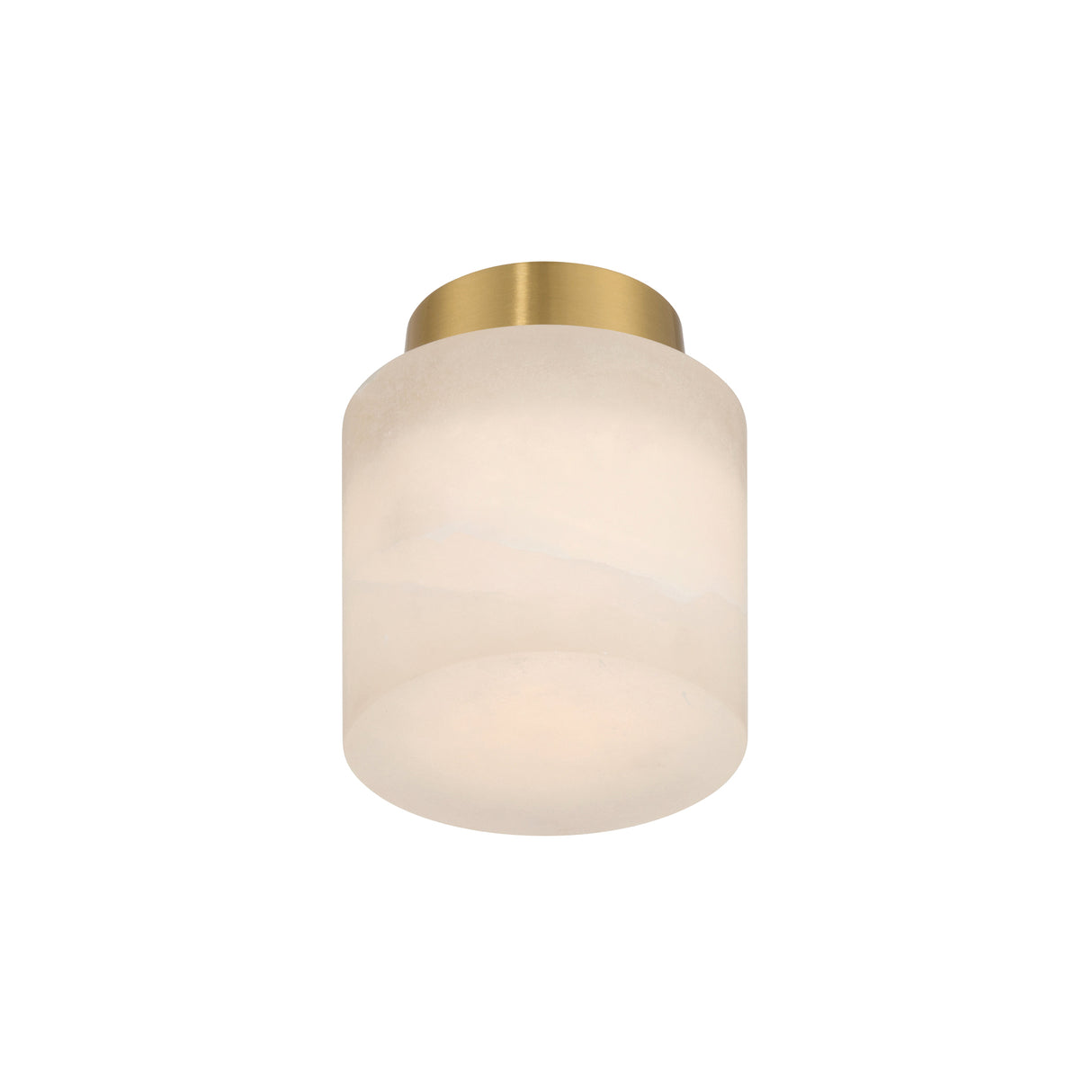 Clark Extra Small Flush Mount 6", Aged Brass and Alabaster