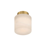 Clark Extra Small Flush Mount 6", Aged Brass and Alabaster