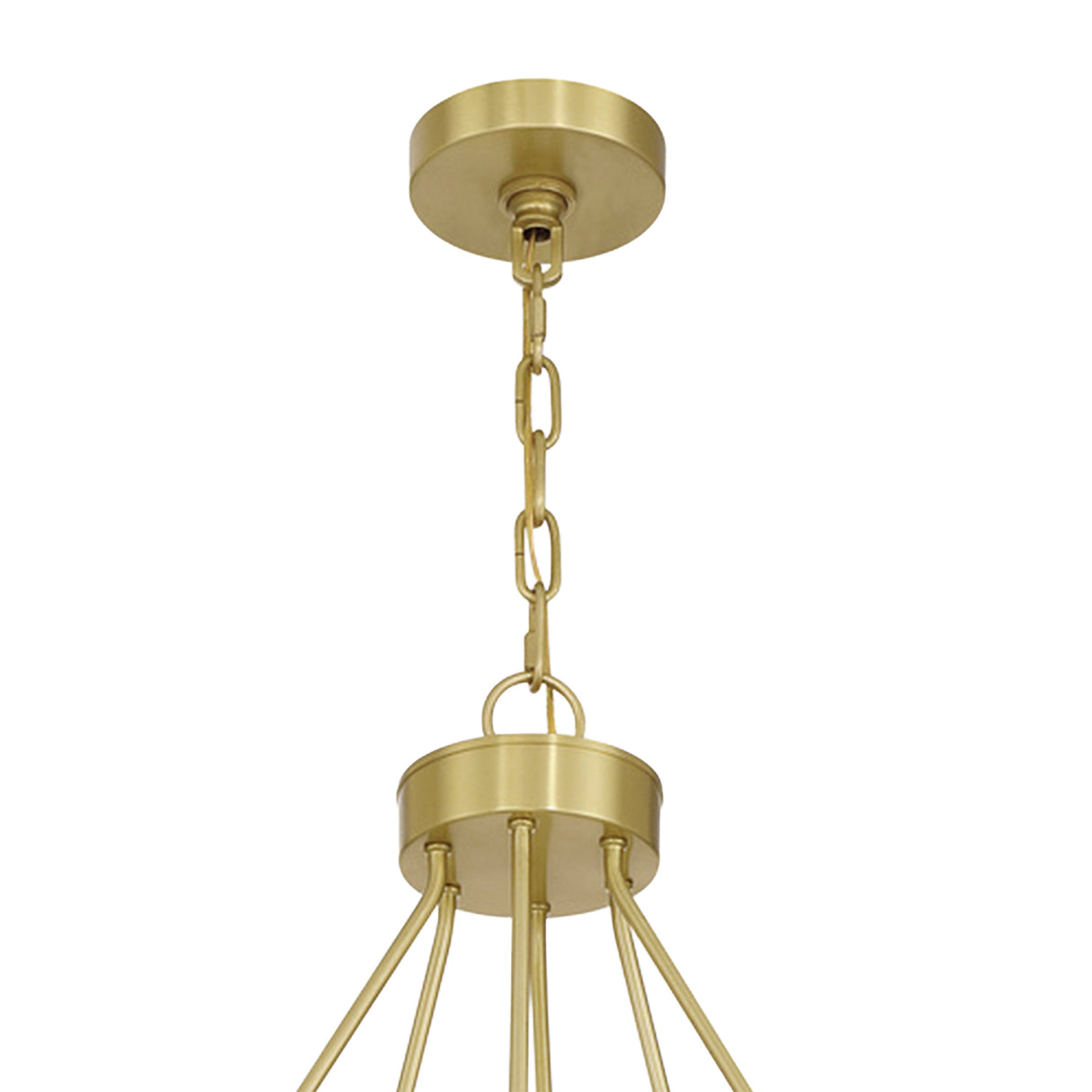 Arlo 22 Light Two-Tier Ring Chandelier 47", Soft Brass and Alabaster