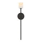 Arlo Wall Sconce 11", Matte Black and Alabaster