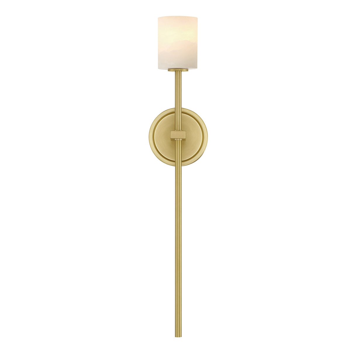 Arlo Wall Sconce 11", Soft Brass and Alabaster