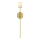 Arlo Wall Sconce 11", Soft Brass and Alabaster