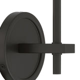 Silas Wall Sconce 11", Matte Black and Faceted Crystal