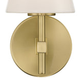 Atticus Wall Sconce 11", Brass and Opal Glass