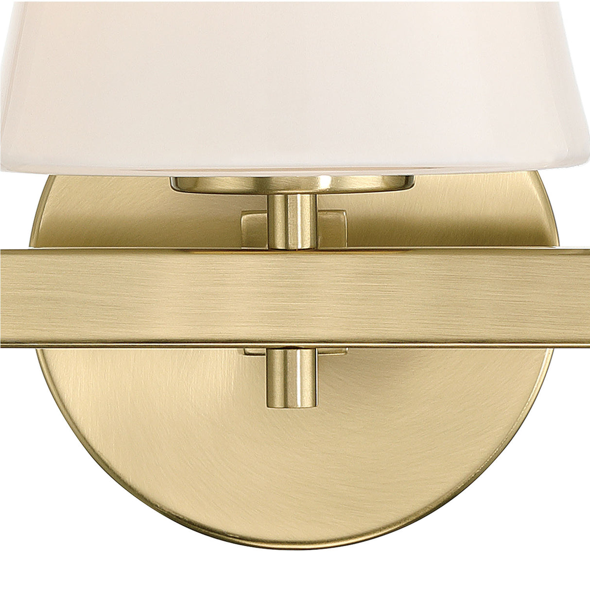 Atticus 3 Light Vanity, Brass and Opal Glass