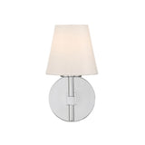 Atticus Wall Sconce 11", Chrome and Opal Glass