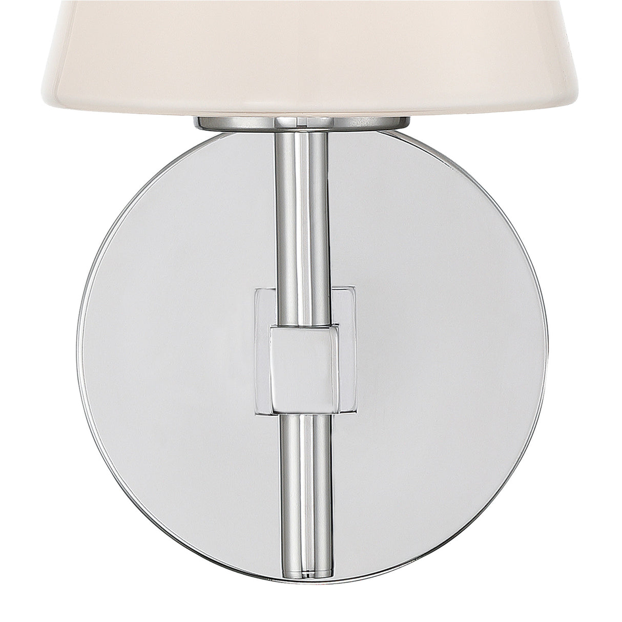 Atticus Wall Sconce 11", Chrome and Opal Glass