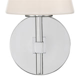 Atticus Wall Sconce 11", Chrome and Opal Glass