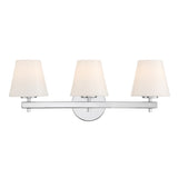 Atticus 3 Light Vanity, Chrome and Opal Glass