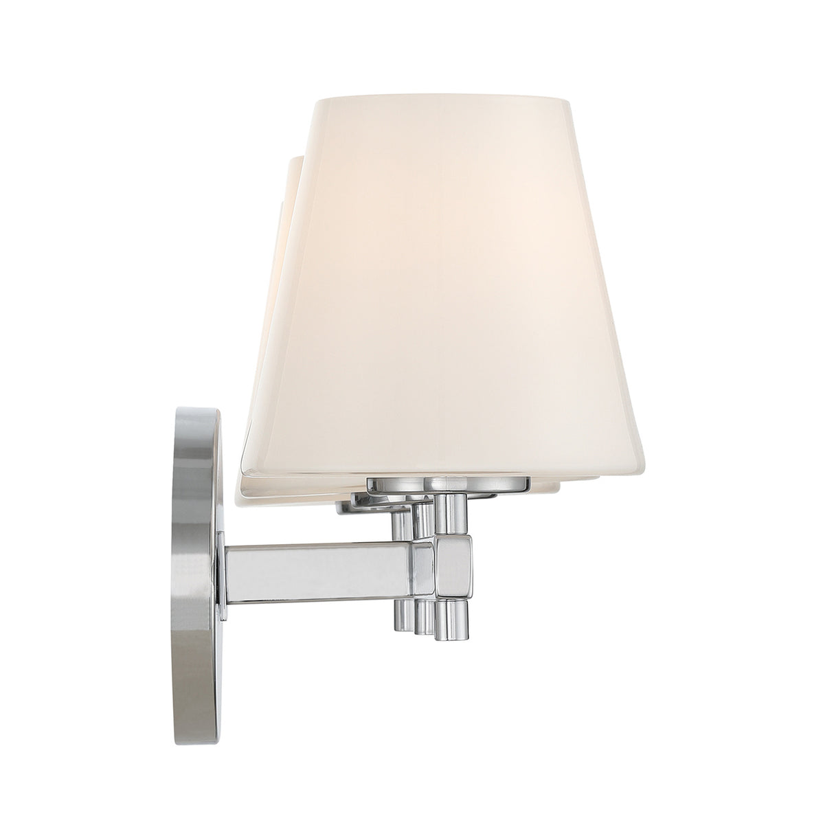 Atticus 3 Light Vanity, Chrome and Opal Glass