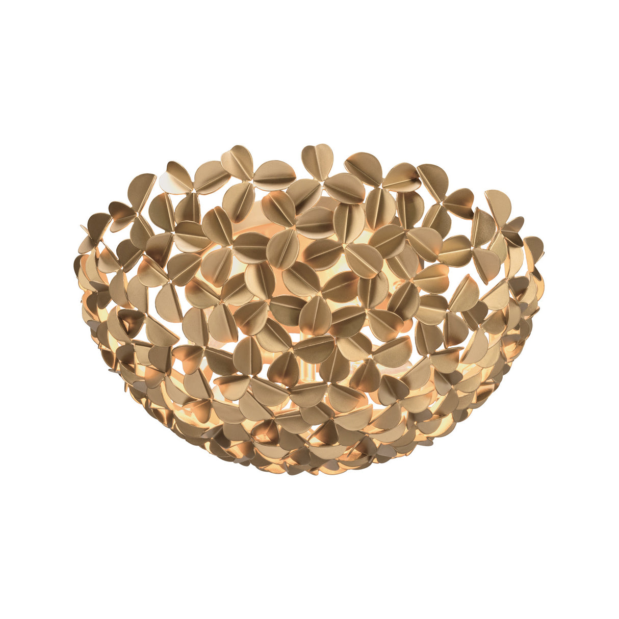 Florence Flush Mount 16", Soft Brass