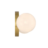 Ashton 2 Light Wall Sconce, Brass and Strie Glass