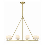 Arlo 10 Light Ring Chandelier 35", Soft Brass and Alabaster