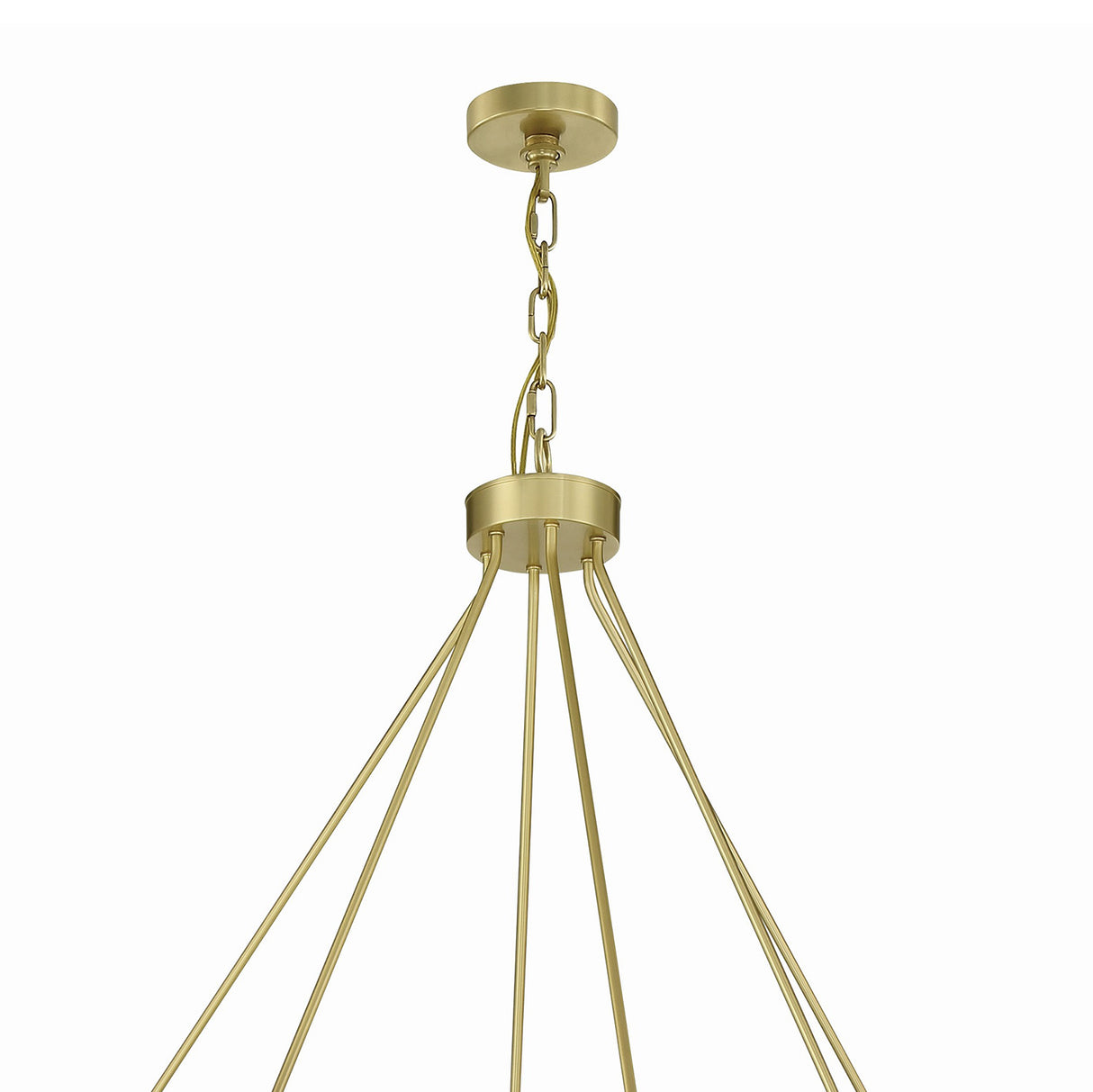 Arlo 30 Light Two-Tier Ring Chandelier 59", Soft Brass and Alabaster