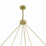 Silas 30 Light Two-Tier Ring Chandelier 60", Soft Brass and Faceted Crystal