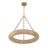 Seabrook LED Chandelier, Small 24", Lake Grass and Soft Brass