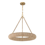 Seabrook LED Chandelier, Small 24", Lake Grass and Soft Brass