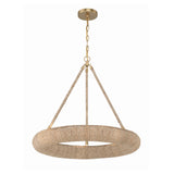 Seabrook LED Chandelier, Small 24", Lake Grass and Soft Brass