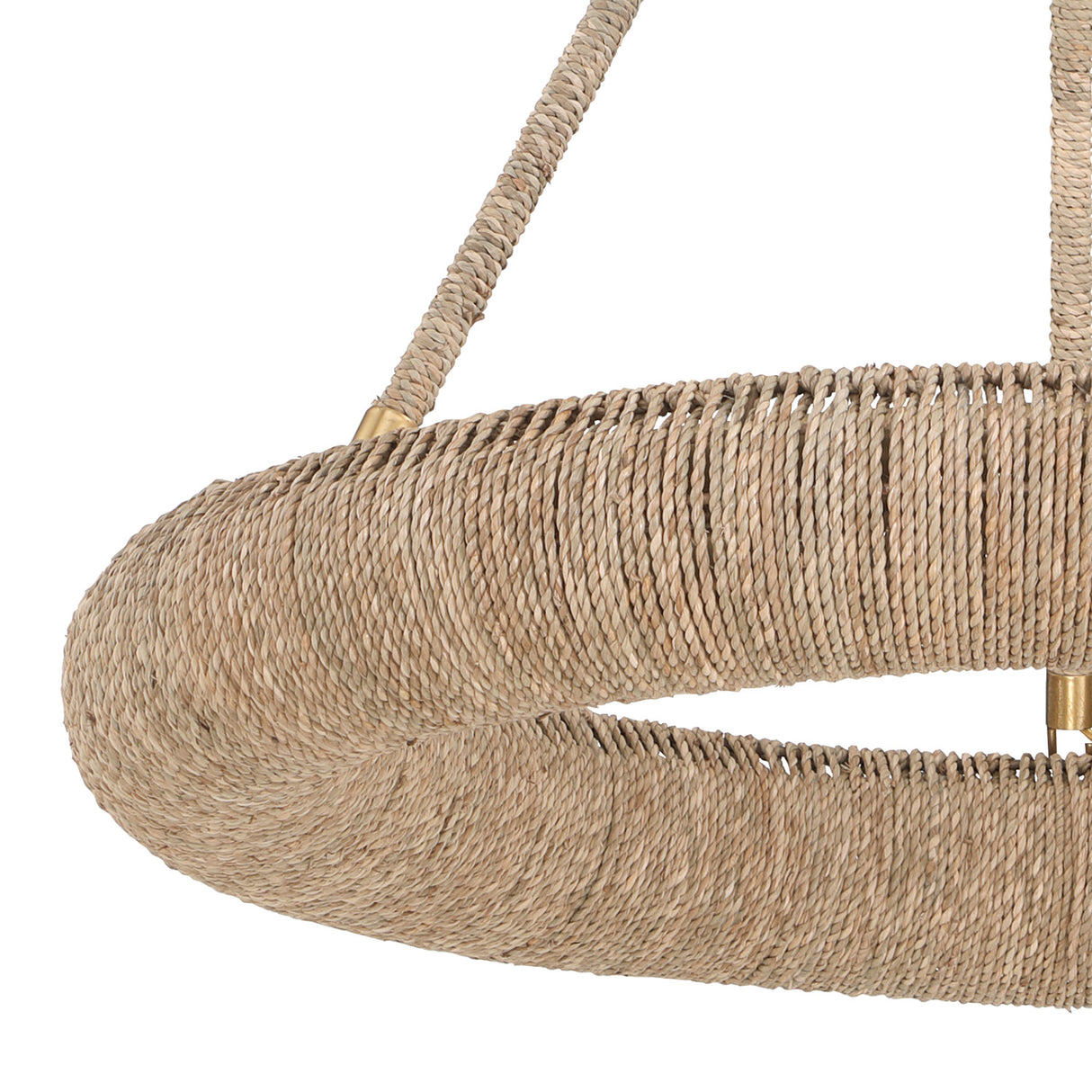 Seabrook LED Chandelier, Small 24", Lake Grass and Soft Brass