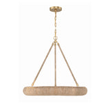 Seabrook LED Chandelier, Small 24", Lake Grass and Soft Brass