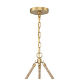 Seabrook LED Chandelier, Medium 32", Lake Grass and Soft Brass