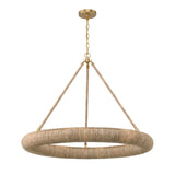 Seabrook LED Chandelier, Medium 32", Lake Grass and Soft Brass
