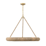 Seabrook LED Chandelier, Medium 32", Lake Grass and Soft Brass