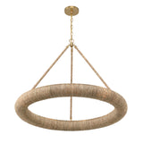 Seabrook LED Chandelier, Medium 32", Lake Grass and Soft Brass