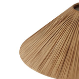 Fawn Medium Pendant 22", Patina Brass and Rattan with Opal Glass