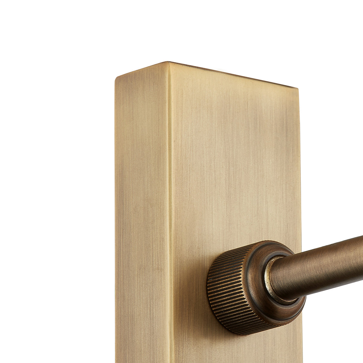 Ansel Plug-In Wall Sconce, Soft Sand and Patina Brass