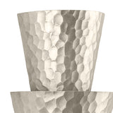 Vedra Wall Sconce 18", Hammered Silver Leaf