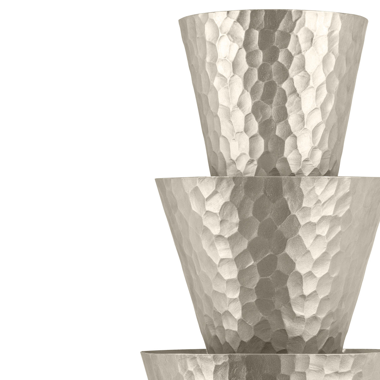 Vedra Wall Sconce 18", Hammered Silver Leaf