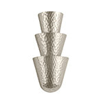 Vedra Wall Sconce 18", Hammered Silver Leaf