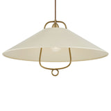 Jerico Pull-Down Pendant 24", Soft Sand and Patina Brass