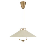 Jerico Pull-Down Pendant 24", Soft Sand and Patina Brass