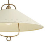 Jerico Pull-Down Pendant 24", Soft Sand and Patina Brass