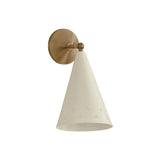 Jerico Adjustable Wall Sconce 13", Soft Sand and Patina Brass