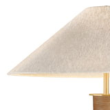 Arcadia Floor Lamp 68", Aged Brass and Rattan