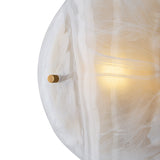 Ovina Wall Sconce 10", Patina Brass and Art Glass
