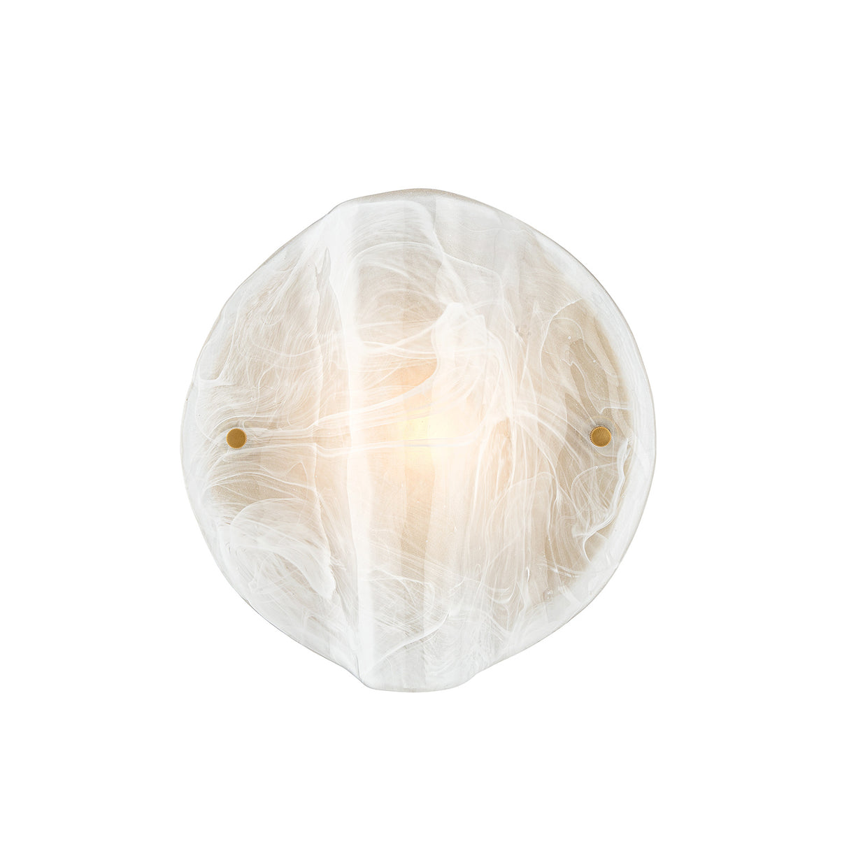 Ovina Wall Sconce 10", Patina Brass and Art Glass