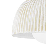 Pippa Flush Mount 12", Aged Brass and Rustic White