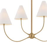 Yara 4 Light Linear Chandelier 48", Patina Brass