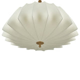 Winthrop Fabric Pendant, Large 32", Patina Brass and Wood