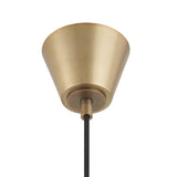 Hadley Pull-Down Pendant 18", Vintage Blue and Patina Brass