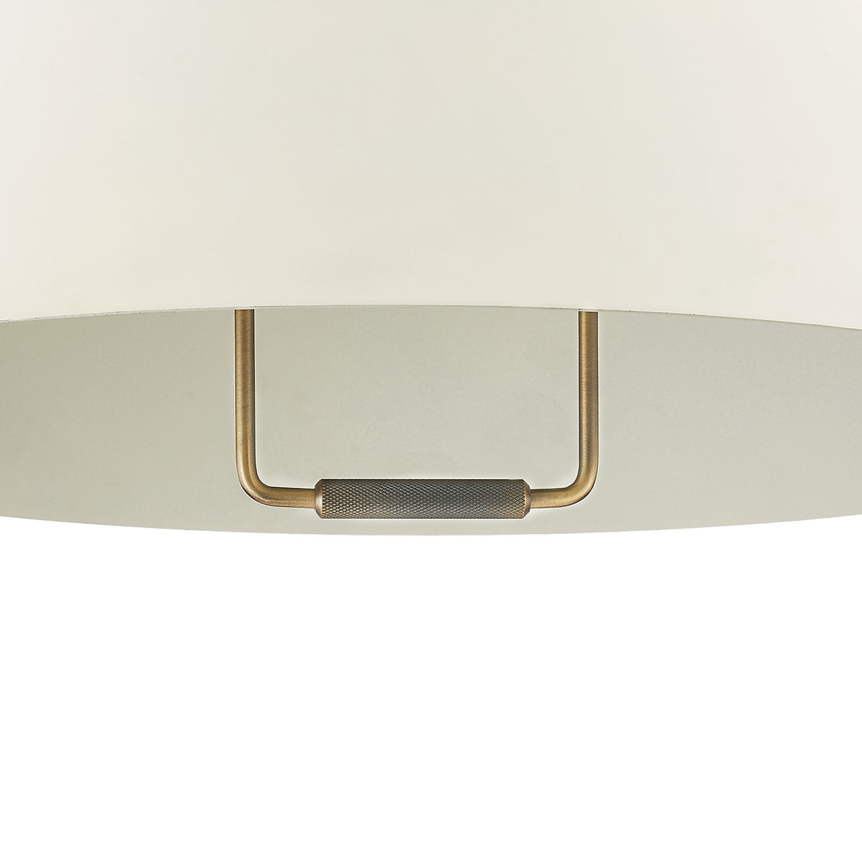 Hadley Pull-Down Pendant 18", Soft Sand and Patina Brass