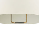 Hadley Pull-Down Pendant 18", Soft Sand and Patina Brass