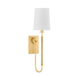 Pratt Single Wall Sconce 21", Aged Brass