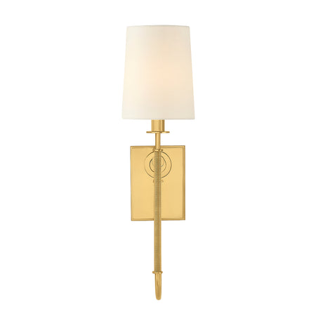 Pratt Single Wall Sconce 21", Aged Brass