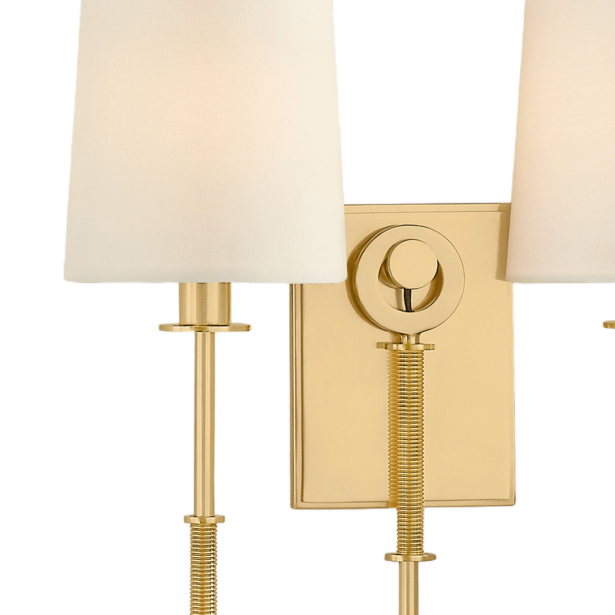 Pratt Double Wall Sconce 21", Aged Brass